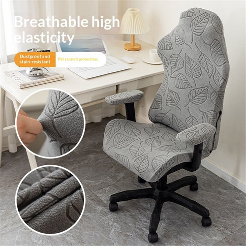 1 set 3 pack Stretch Printed Office Computer Chair Covers, Universal Desk Rotating Chair Slipcovers Removable Washable, Fit Anti-Dust Protector Cover with Zipper（Excluding chairs）