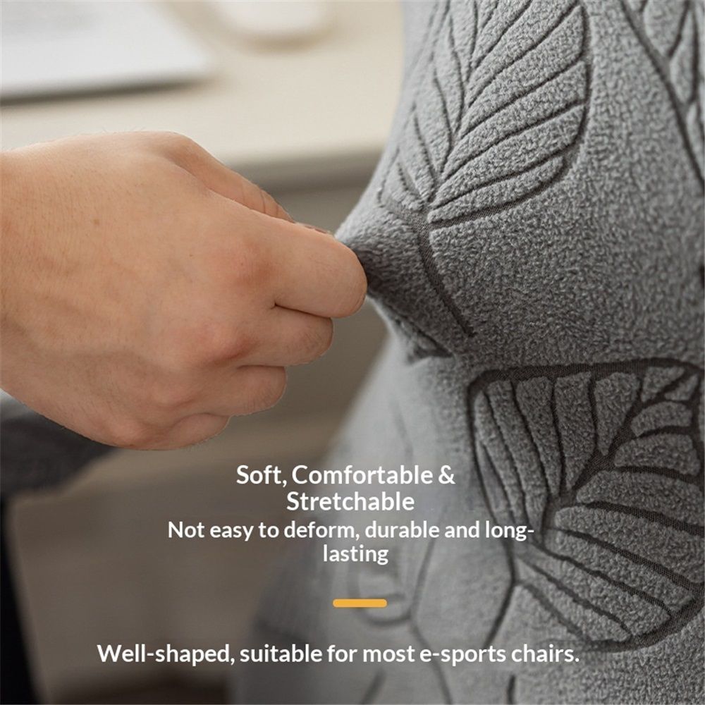 1 set 3 pack Stretch Printed Office Computer Chair Covers, Universal Desk Rotating Chair Slipcovers Removable Washable, Fit Anti-Dust Protector Cover with Zipper（Excluding chairs）