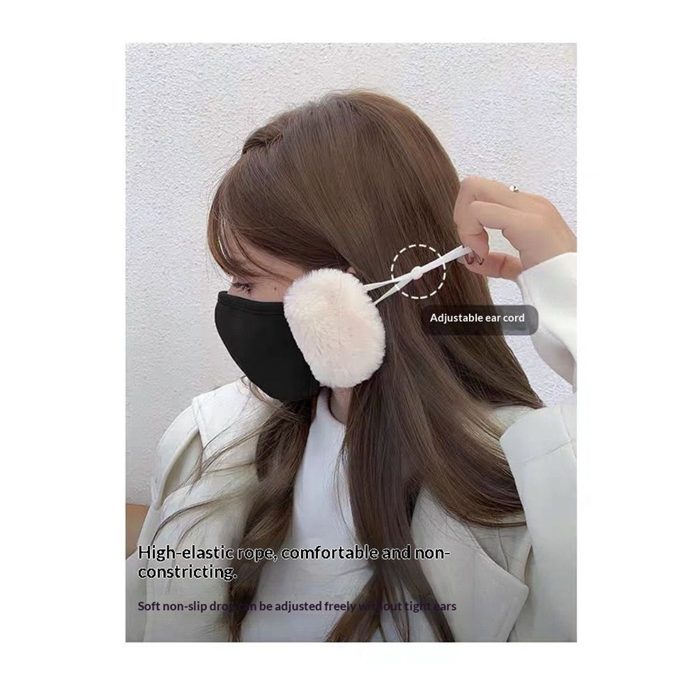2 pack Mouth Mask Warmer polyester-cotton Earmuff Winter Warm Full Ears Protection Accessories Half Face Mask with Earflap Outdoor