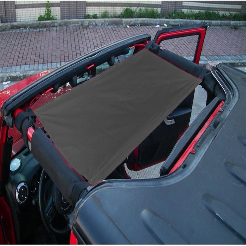 Car Roof Hammock for Wrangler, Cargo Net Roof Top Netting Hammock Waterproof & Comfortable Fabric Black
