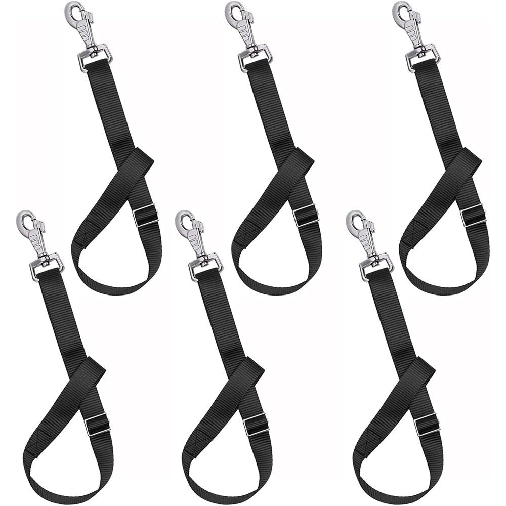 Loaged Adjustable Nylon Bucket Strap （8 Pack）- for Hay Nets, Water Buckets, Hanging Strap,Horse Outdoor Feeders,Heavy Duty Horse Water Feed, 30" (Black)