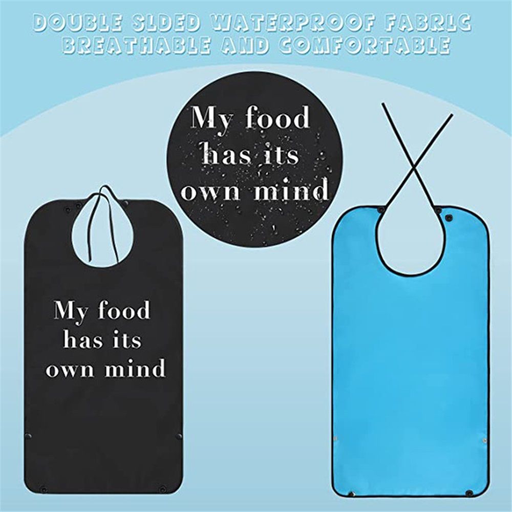 Adult Bibs Adjustable Dining Clothing Protectors For Adults Elderly,for Eating Reusable Washable Elderly