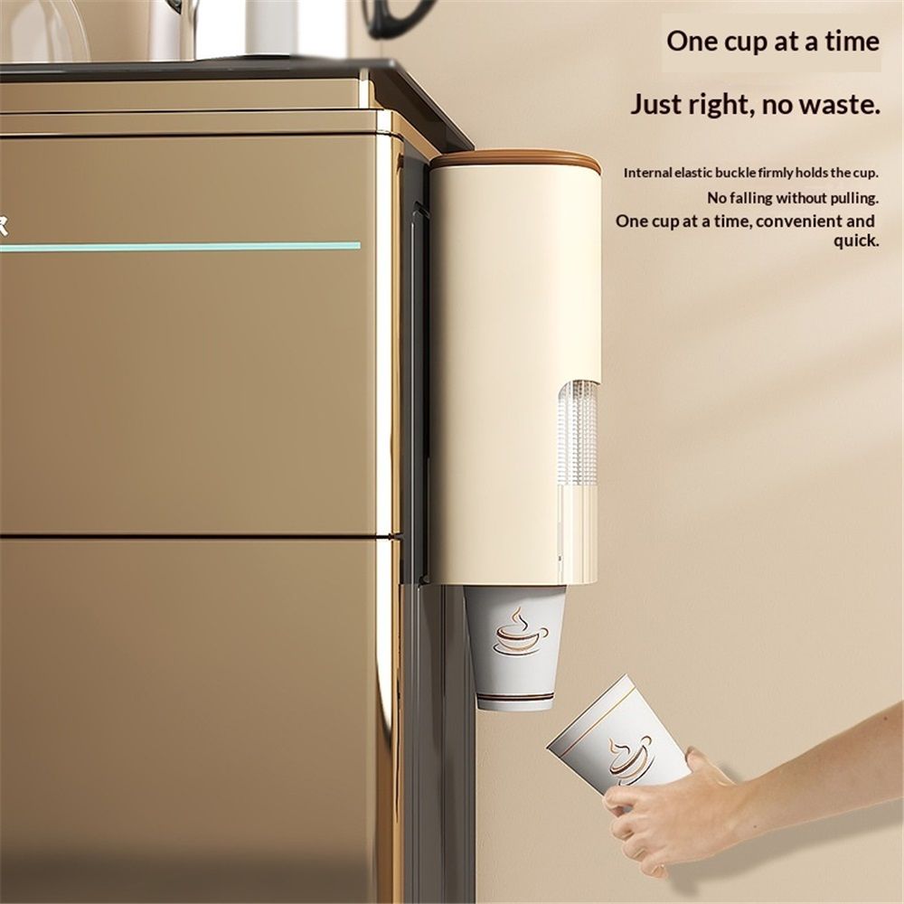 Cup Dispenser, Wall Mounted Water Cooler Cup Dispenser for 3oz-5oz Disposable Cups, Bathroom Cup Holder, Plastic Paper Cup Holder with Adhesive Mount for Office, Hospital, Bathroom（Excluding paper cups）