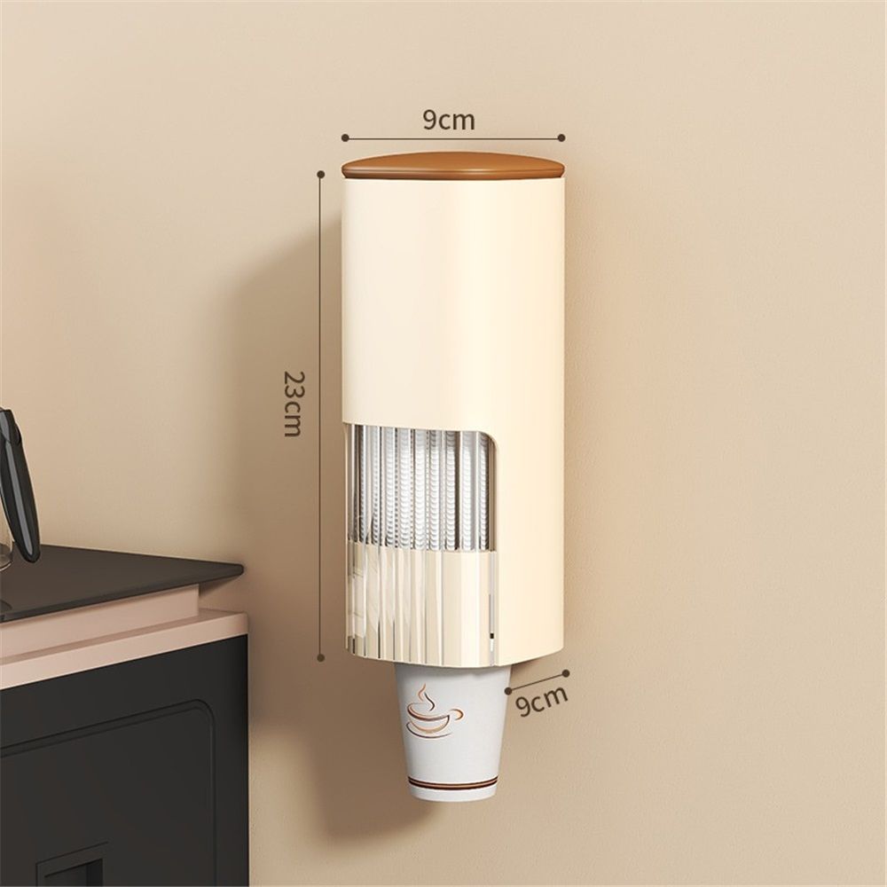 Cup Dispenser, Wall Mounted Water Cooler Cup Dispenser for 3oz-5oz Disposable Cups, Bathroom Cup Holder, Plastic Paper Cup Holder with Adhesive Mount for Office, Hospital, Bathroom（Excluding paper cups）