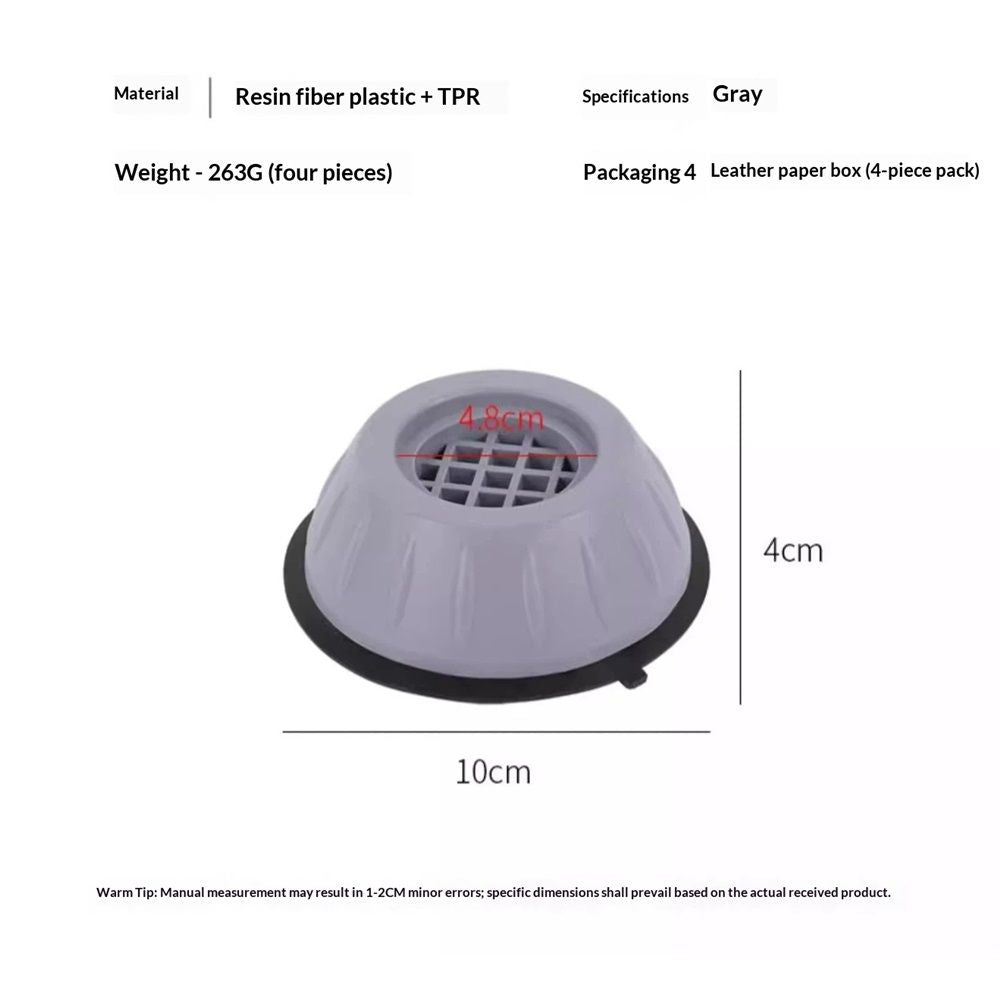 Set of 8 Noise Cancelling & Non-Slip Anti Vibration plastic Foot Pads Washing Machine Stopper, Support Dampers Stand Accessories