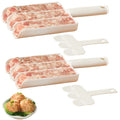 2 Set Creative Kitchen Triple Meatball Maker - 3 Meatballs at Once Non-stick Meat Baller Scoop - Cookie Dough, Sorbet & Rice Balls