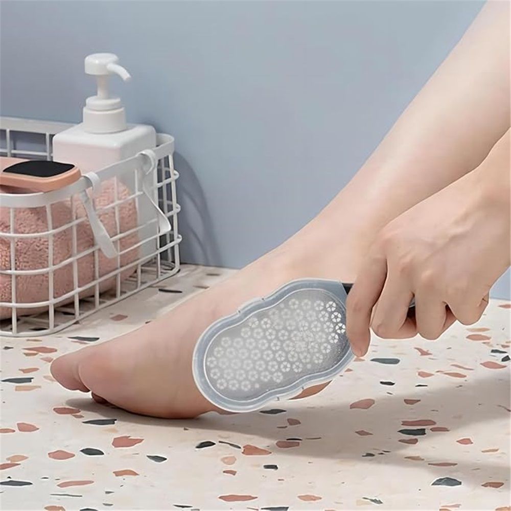 4 Pcs Foot Files with Skin Catcher, Stainless Steel Foot Rasp Callus Remover Pedicure Feet Grater Foot Scrubber Dead Skin Remover for Feet