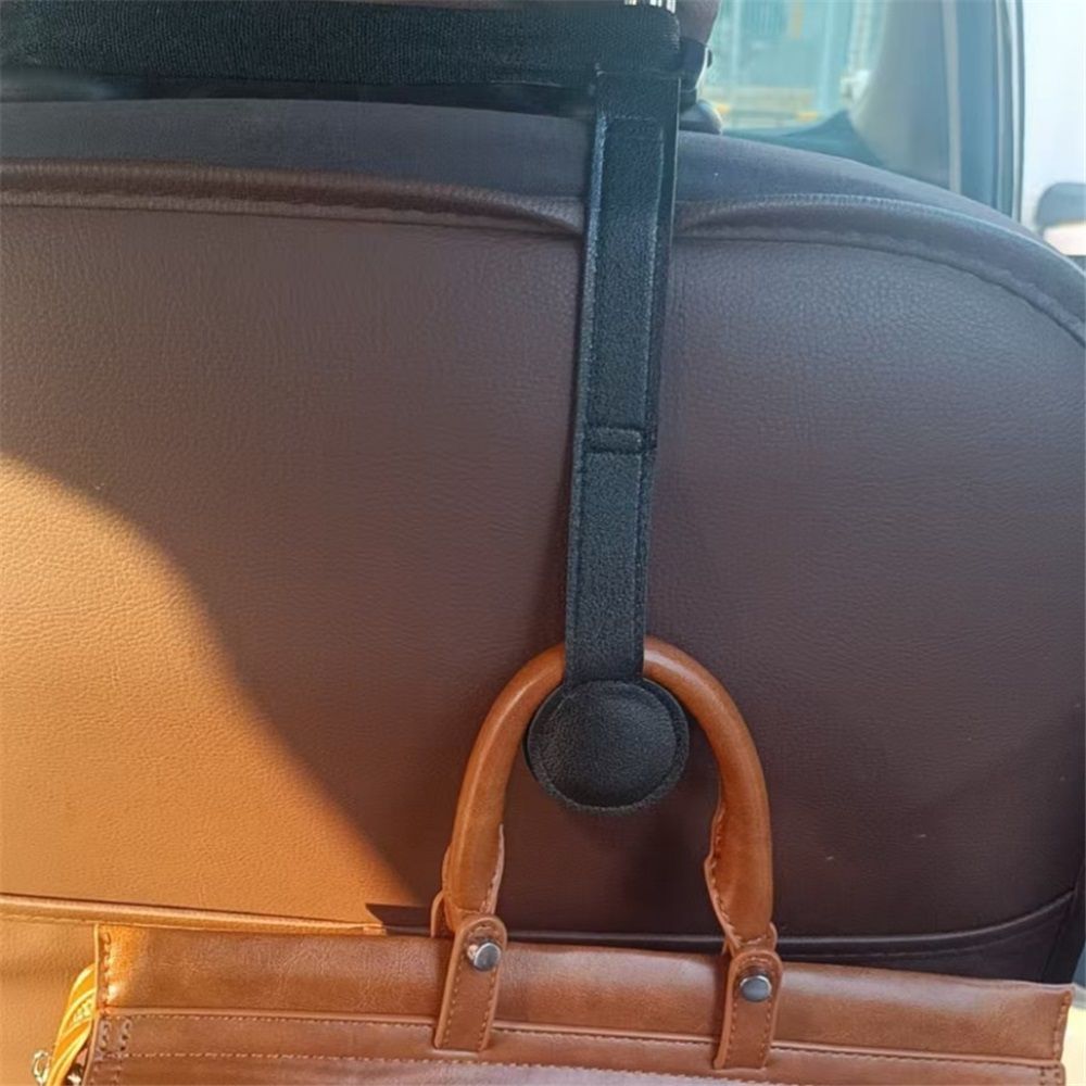 2 pack Cowboy Hat Holder for Truck, Magnetic Hat Clip Leather Hat Rack for Car, Headrest Hat Hanger Vehicle Hat Organizer Accessories