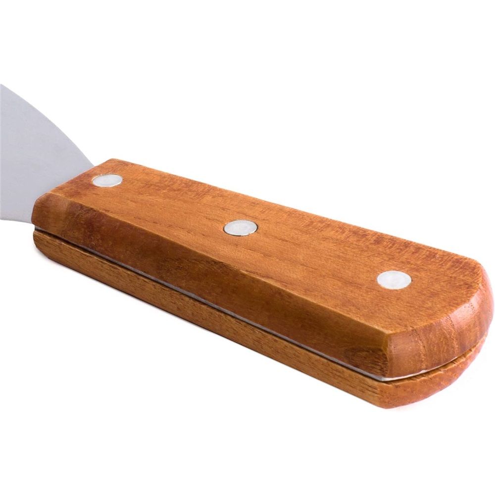 Grill Scraper, Griddle Scraper, Teppanyaki, Angle-Slanted Blade, Stainless Steel, Commercial Grade（big）