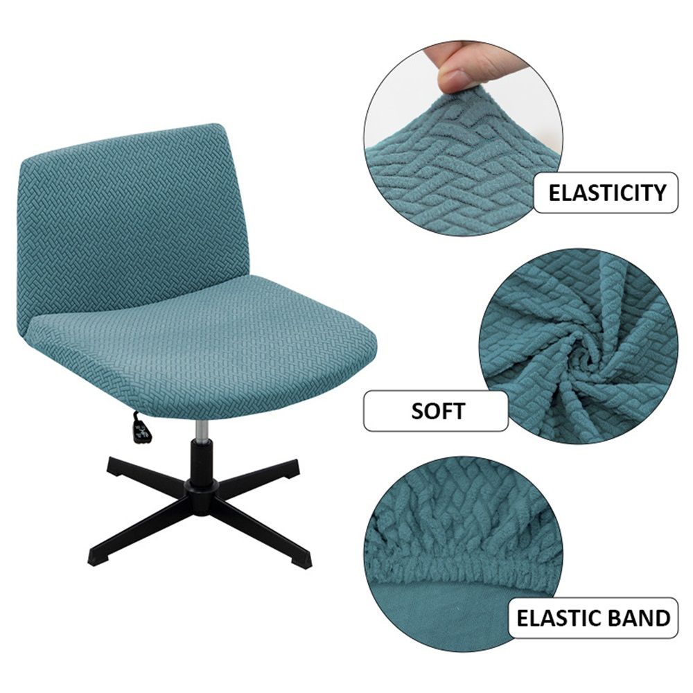 Vanity Chair Cover Cross Chair Cover Waterproof and Elastic Armless Chair Slipcover Armless Chair Covers Office Chair Covers (only The Cover,No Chair)