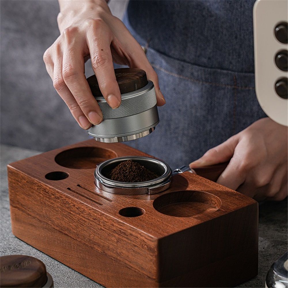 58mm Espresso Distributor, Slow Rebound Espresso Coffee Leveler Tool with Stainless Steel Base, Fits 58mm Blttomless Portafilters
