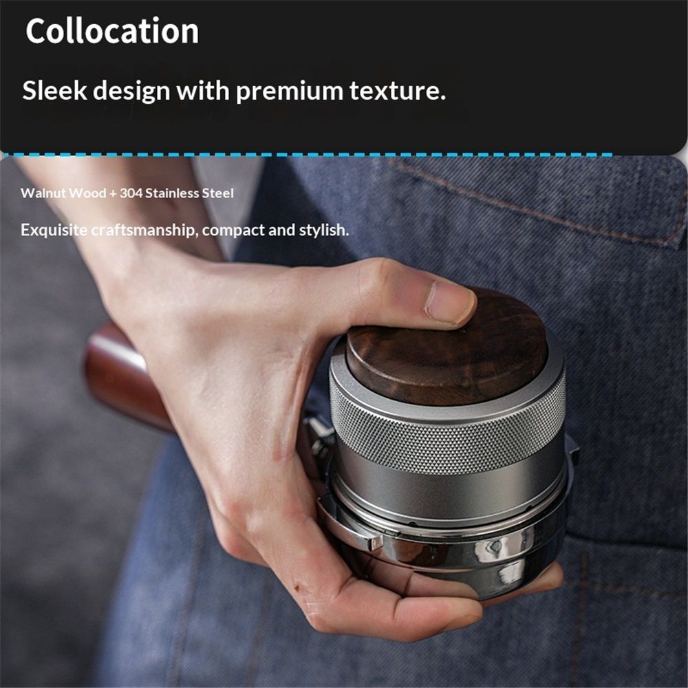 58mm Espresso Distributor, Slow Rebound Espresso Coffee Leveler Tool with Stainless Steel Base, Fits 58mm Blttomless Portafilters