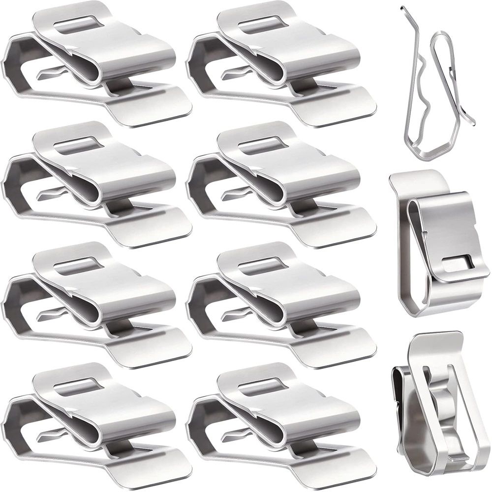 Package of 100 Stainless Steel Cable Clips, for PV Wiring Boat Cable Boat Trailer, 0.2 Inch to 0.3 Inch in Rope Capacity Silver