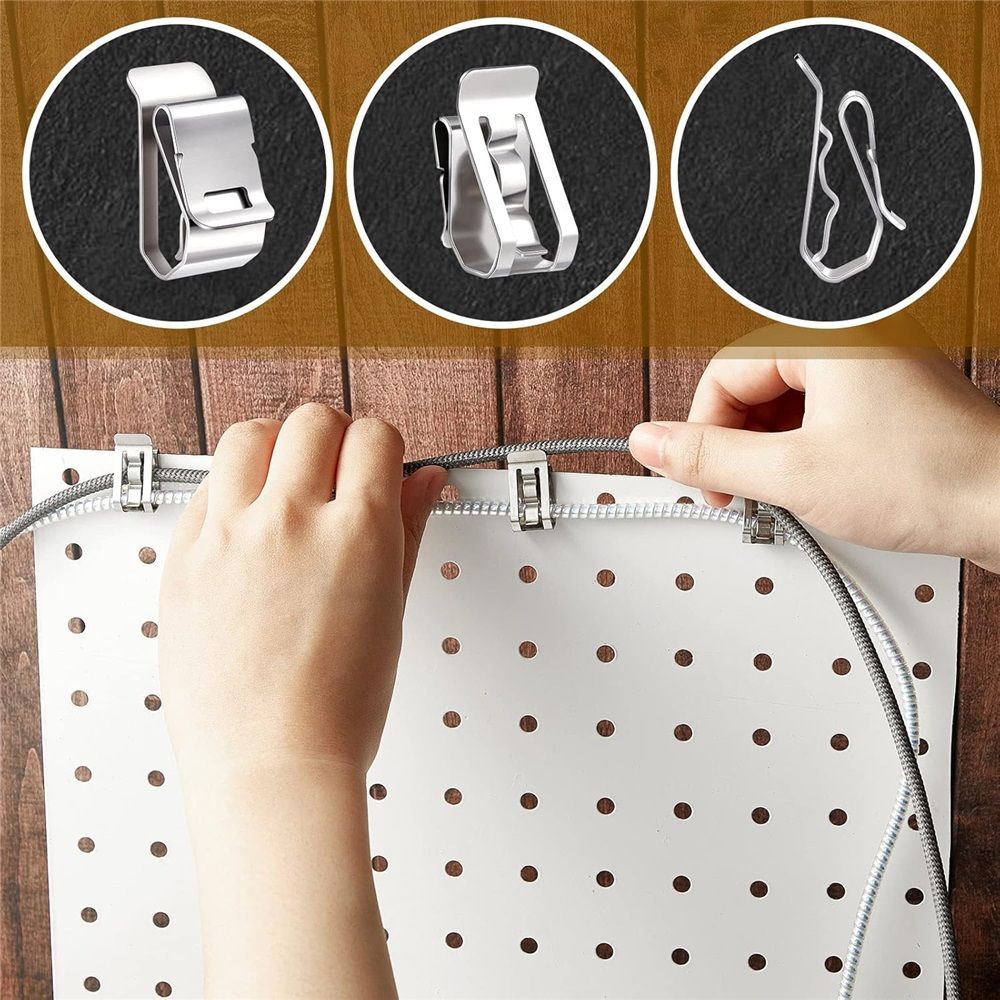 Package of 100 Stainless Steel Cable Clips, for PV Wiring Boat Cable Boat Trailer, 0.2 Inch to 0.3 Inch in Rope Capacity Silver