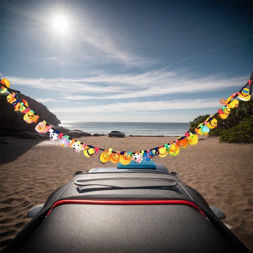 Rubber Duck Rope Holder for Car, Duck Holder for Auto High Elastic Ducks Display Fixed Mount Holder for Off-Road Vehicle Interior Accessories(excluding rubber duck)