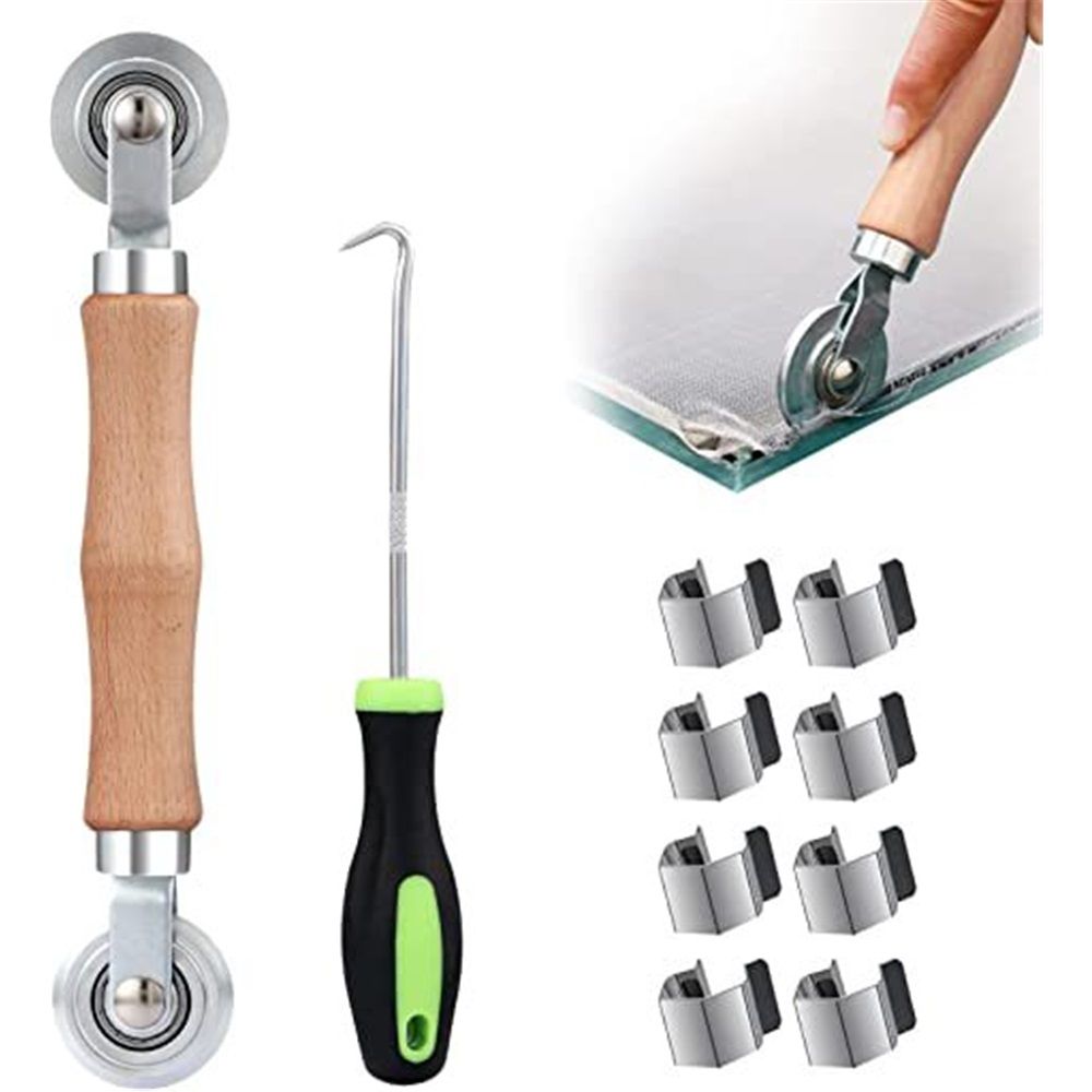 2 Set Screen Roller Spline Tool with Bearing Window Mesh Repair Install