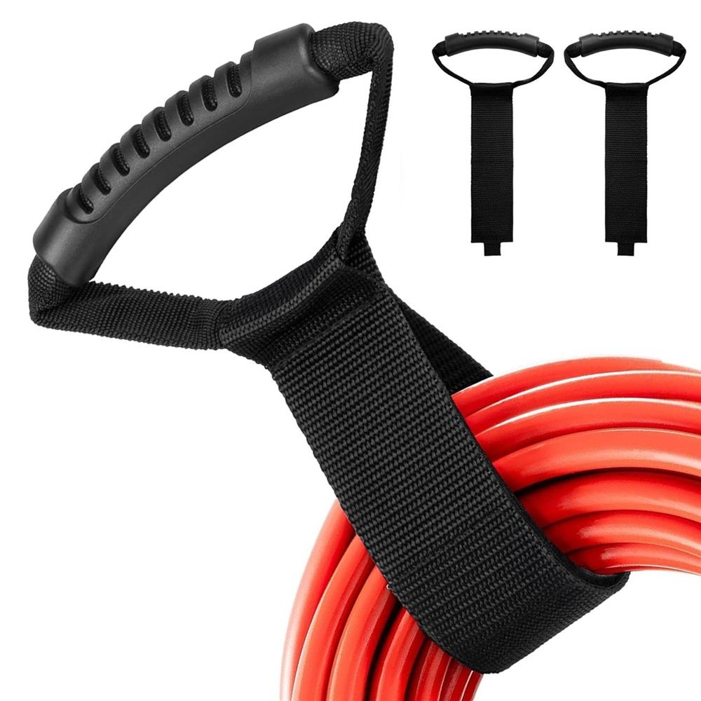 Water Hose Storage Straps (2 Pack) for Garden & Pool Hose Storage, Hanger, and Organizer with Handle for Pool Hoses, Garden Hoses, Cords, Cables and More
