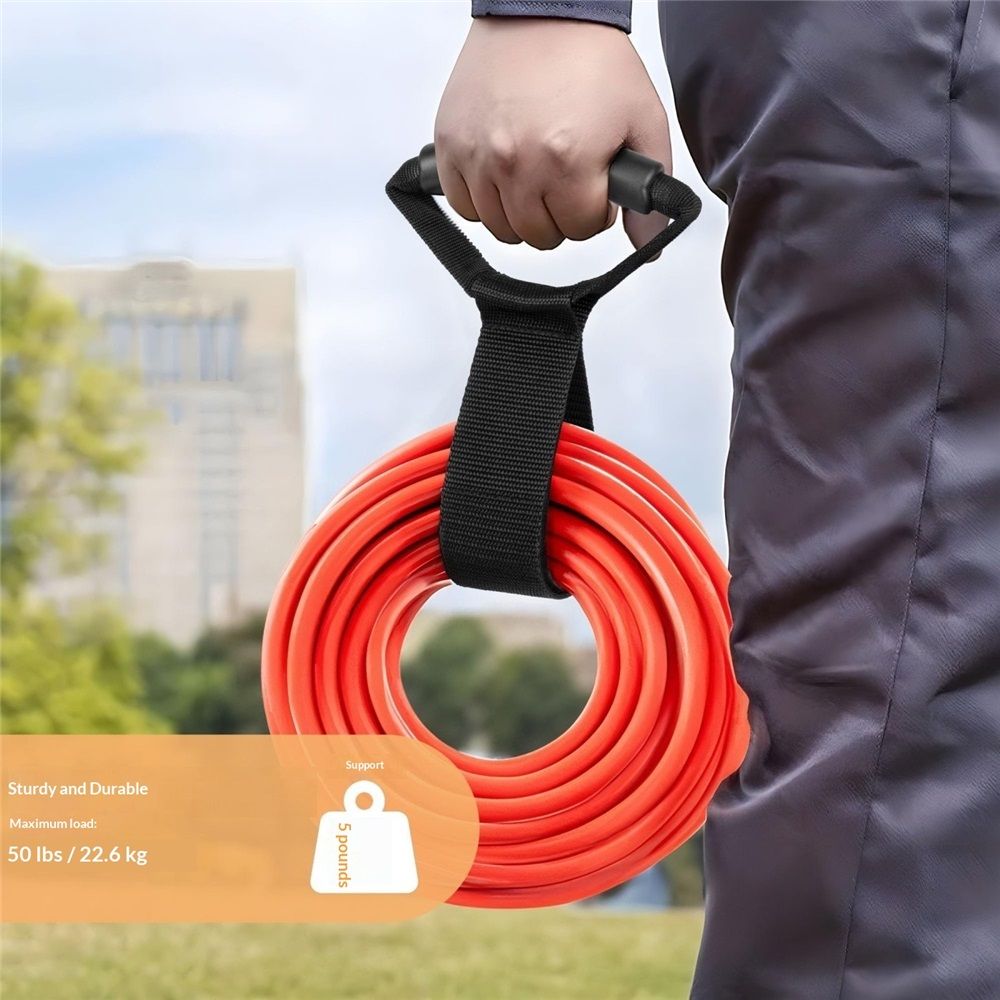 Water Hose Storage Straps (2 Pack) for Garden & Pool Hose Storage, Hanger, and Organizer with Handle for Pool Hoses, Garden Hoses, Cords, Cables and More