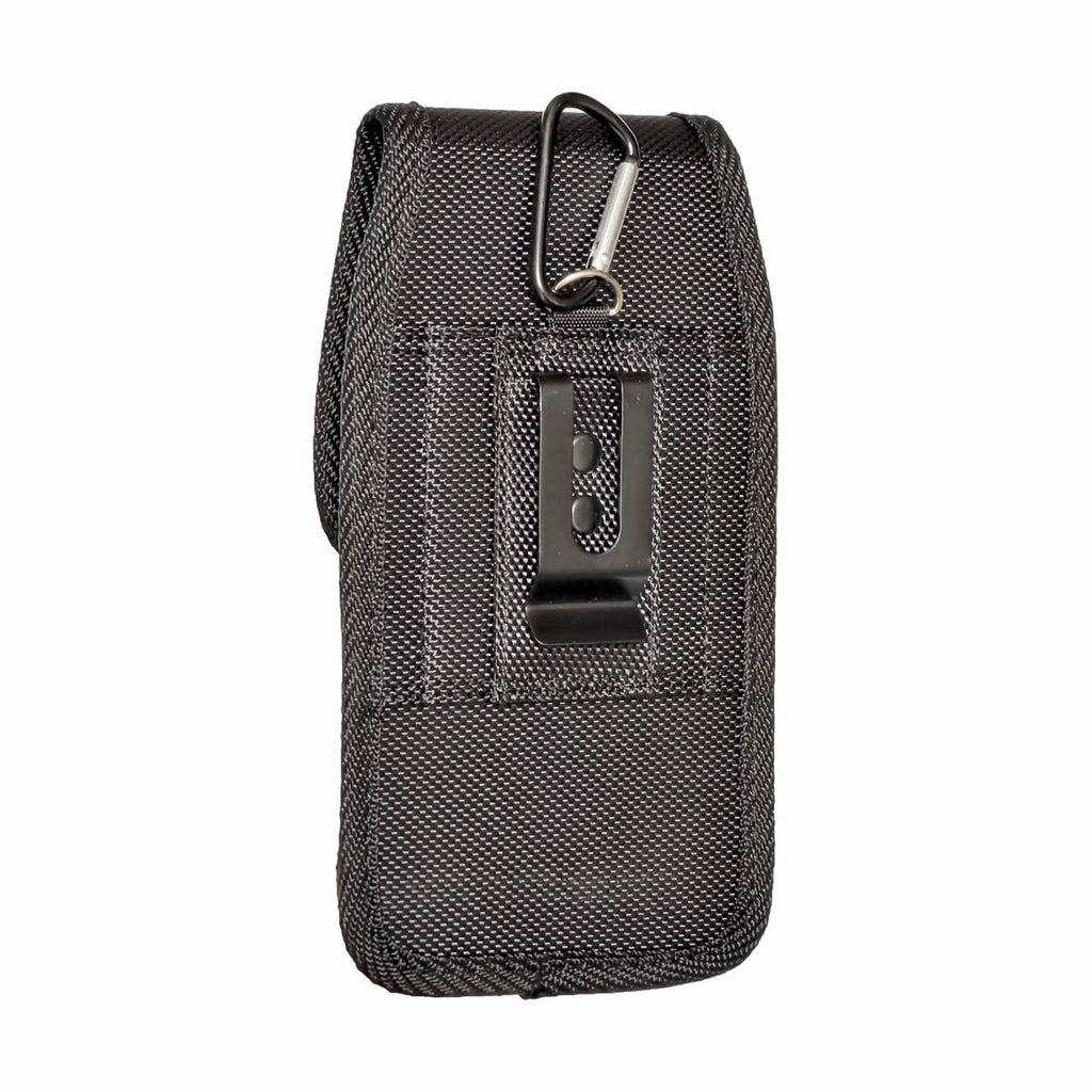 Heavy Duty Oxford cloth Phone Holster with Belt Clip, Case-Friendly Rugged Cell Phone Pouch for Men, Black（4.5-5.0 inches）