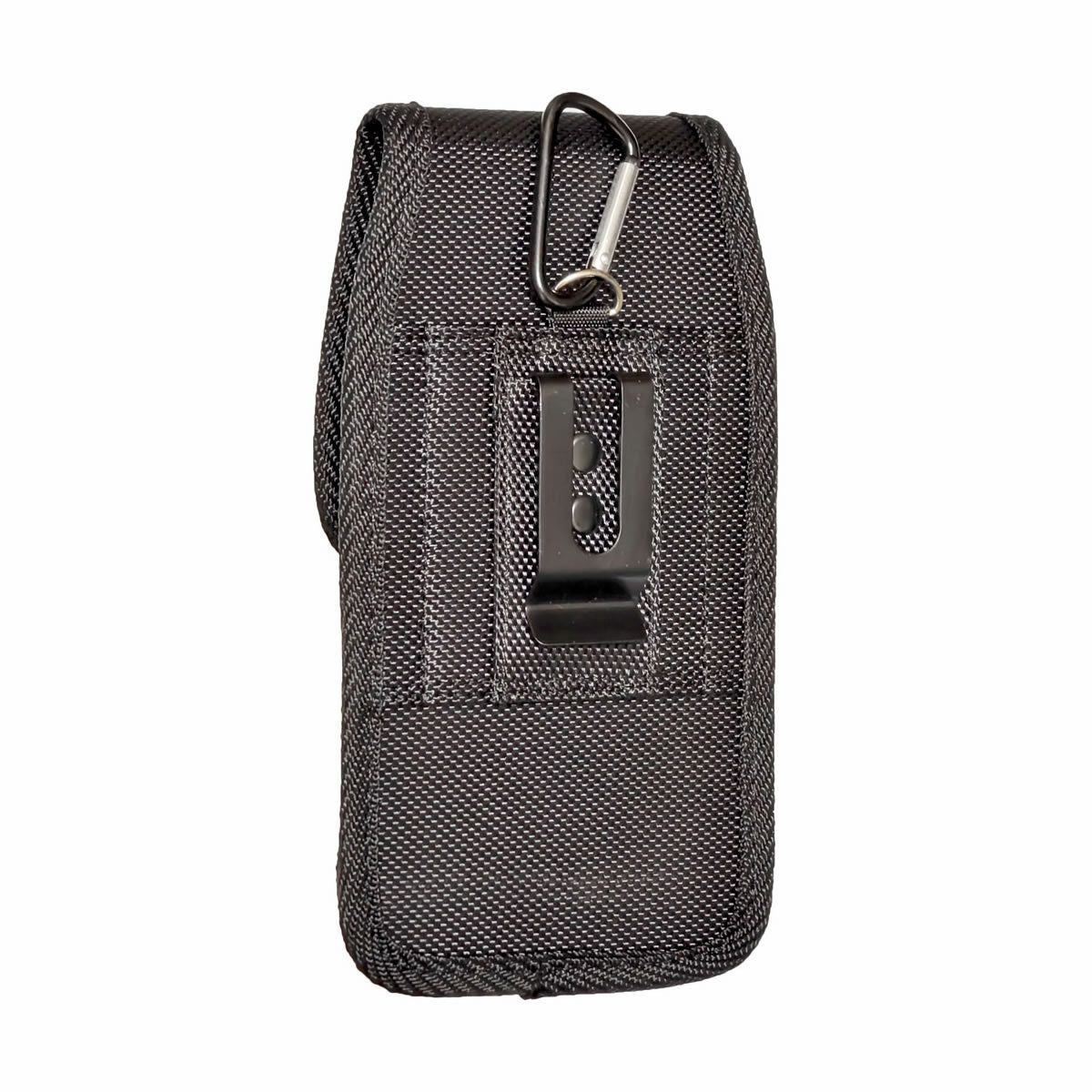 Heavy Duty Oxford cloth Phone Holster with Belt Clip, Case-Friendly Rugged Cell Phone Pouch for Men, Black（4.5-5.0 inches）