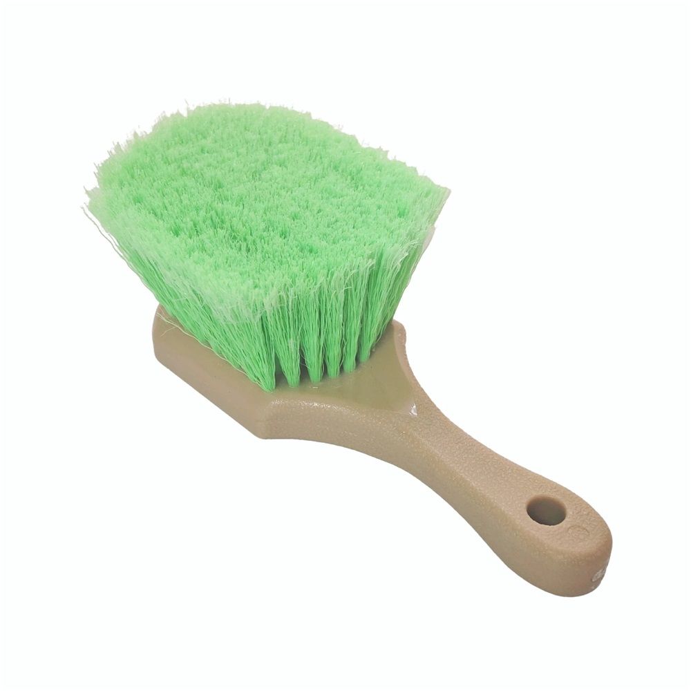 2x Car Detailing Brush 8.26in Flagged Bristles Tyre Wheel Wash Green