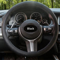 2x Car Steering Wheel Cover Non Slip Silicone Universal Fit Black