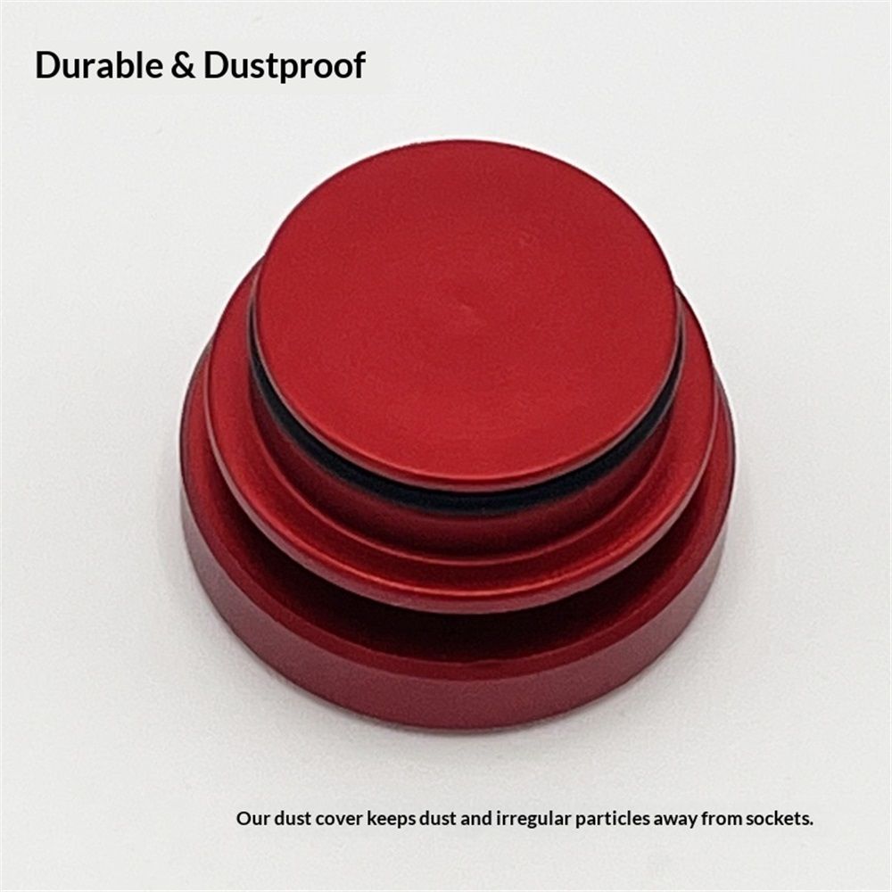 4 Pack Billet aluminum alloy Car Cigarette Lighter Plug Replacement, Eject Button FIRE Missile Button Universal Push Button Fits Most Automotive Vehicles (Red)