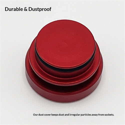 4 Pack Billet aluminum alloy Car Cigarette Lighter Plug Replacement, Eject Button FIRE Missile Button Universal Push Button Fits Most Automotive Vehicles (Red)