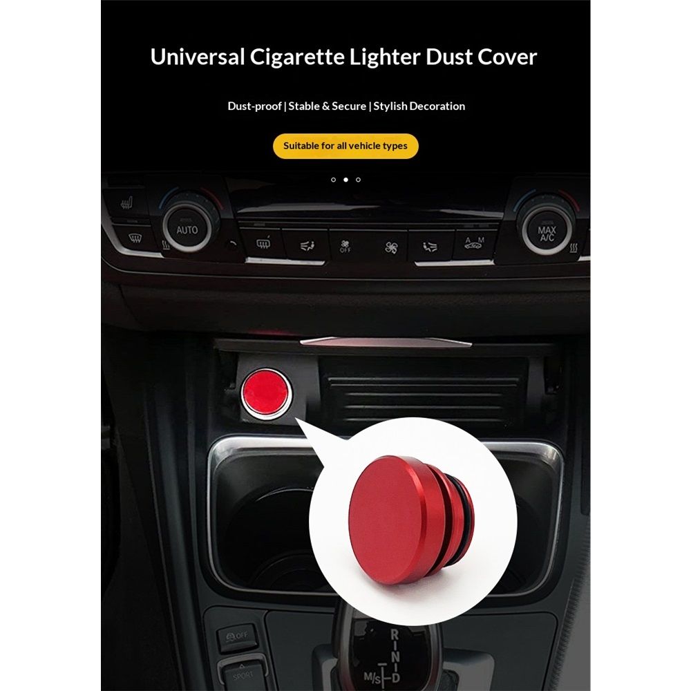 4 Pack Billet aluminum alloy Car Cigarette Lighter Plug Replacement, Eject Button FIRE Missile Button Universal Push Button Fits Most Automotive Vehicles (Red)