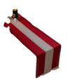 Table Runner for Home Decor with Tassels 72 Inches Long Farmhouse Red Rustic Boho Table Runner Table Decoration for Living Room Bridal Shower(12x72 Inches)