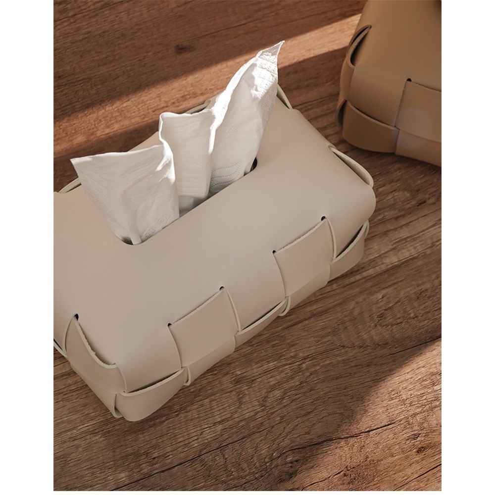 Tissue Box Cover,faux leather Tissue Cube Box Holder Square Facial Paper Organizer Dispenser for Bathroom Home Car Nightstand Vanity Desk
