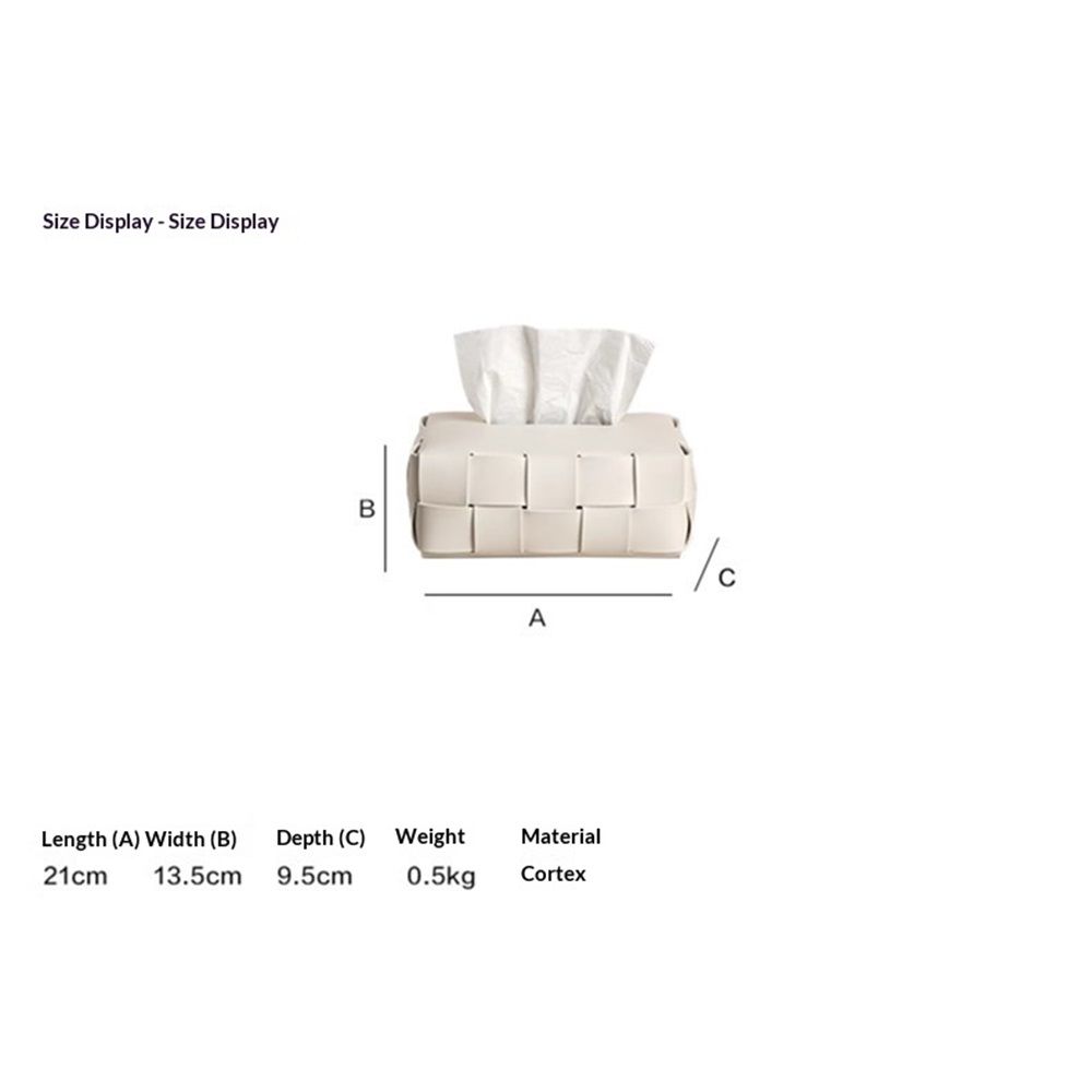 Tissue Box Cover,faux leather Tissue Cube Box Holder Square Facial Paper Organizer Dispenser for Bathroom Home Car Nightstand Vanity Desk