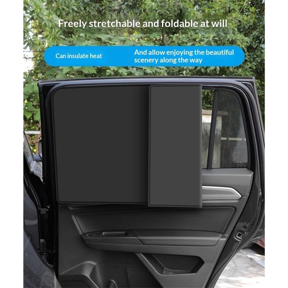 2 pack Car Side Window Sun Shade - Universal Reversible Magnetic Curtain for Baby and Kids with Sun Protection Block Damage from Direct Bright Sunlight, and Heat