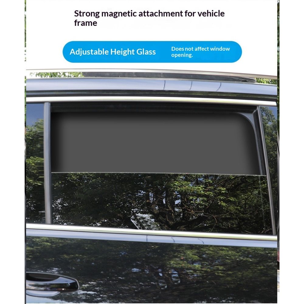 2 pack Car Side Window Sun Shade - Universal Reversible Magnetic Curtain for Baby and Kids with Sun Protection Block Damage from Direct Bright Sunlight, and Heat