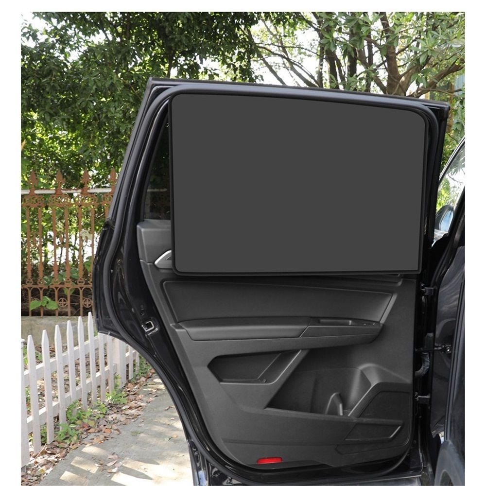 2 pack Car Side Window Sun Shade - Universal Reversible Magnetic Curtain for Baby and Kids with Sun Protection Block Damage from Direct Bright Sunlight, and Heat