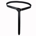 Medieval minimalist Leather Belt - Leather Belt with O Ring Reenactment for Men Women, Halloween Cosplay Black