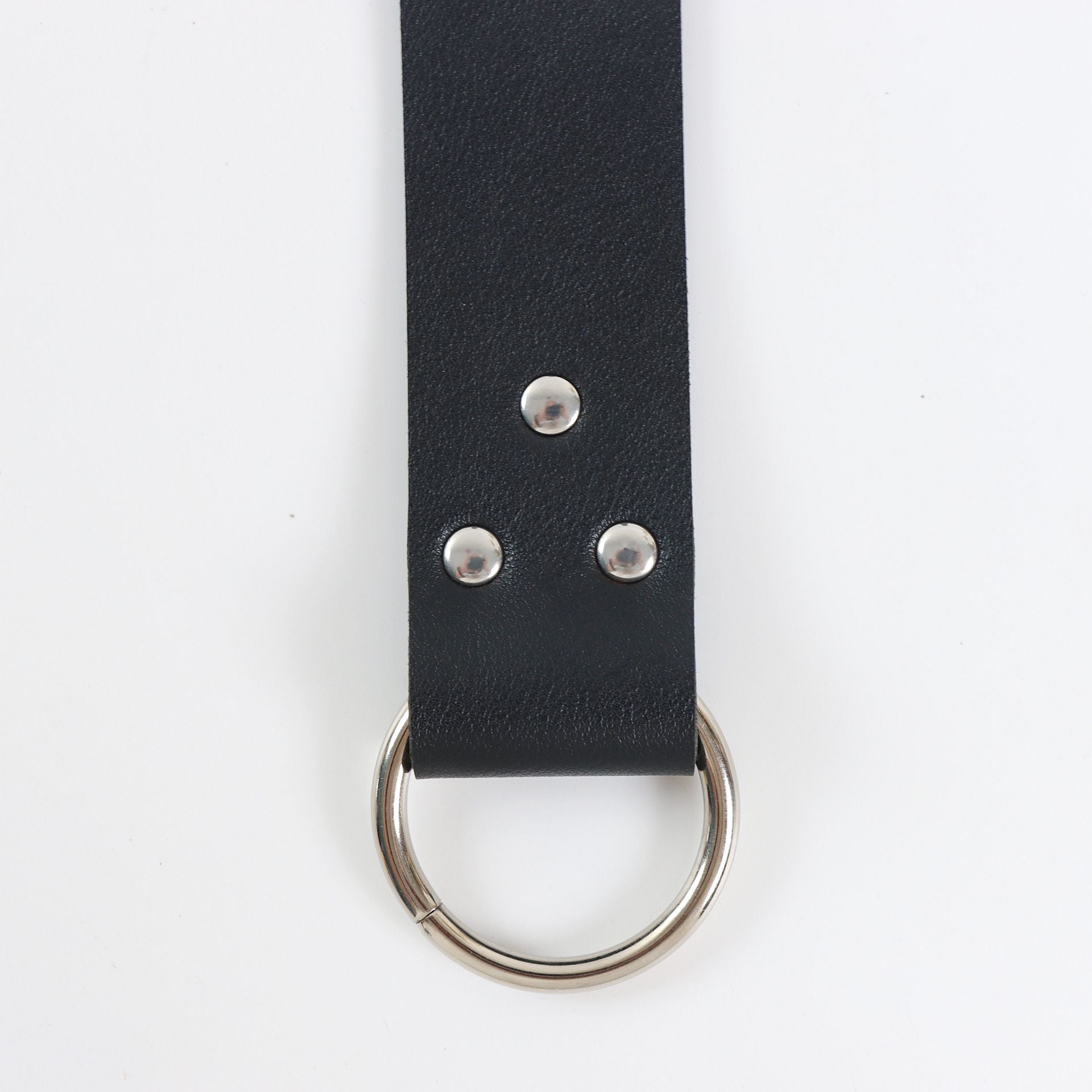 Medieval minimalist Leather Belt - Leather Belt with O Ring Reenactment for Men Women, Halloween Cosplay Black