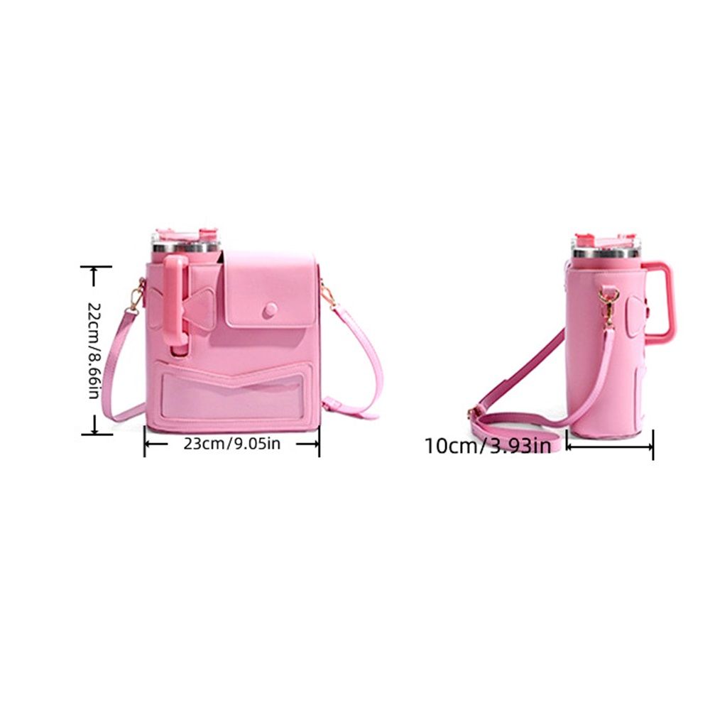 Crossbody Bag for Cup Purse, Outdoor Portable Water Bottle Holder with Adjustable Shoulder Strap（Excluding water cup）
