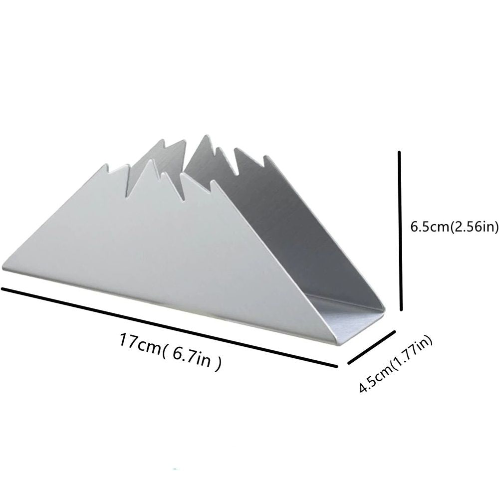 Napkin holder for kitchen silver stainless steel napkin holder silver kitchen small napkin holder for dining table Snow Mountain
