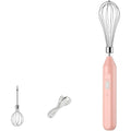 Electric Egg Beater, Cordless Hand Mixer 3 Speeds for Home Baking  For Eggs Milkshakes Cream Butter (pink)