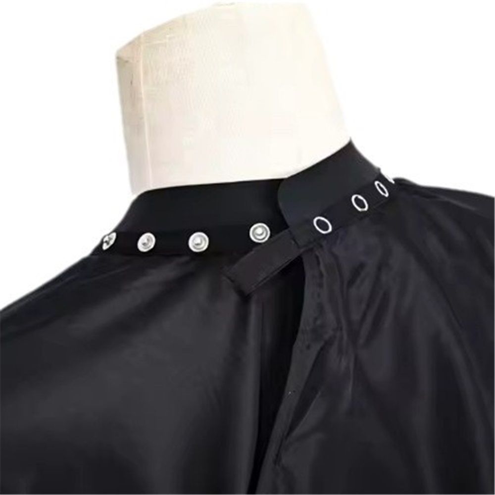 Cape with Soft silicone Neck Collar | Professional Hair Cutting Cape for Stylists & Adults | Hair & Water Repellent| Adjustable Snap Closure, 62" x 55", Black