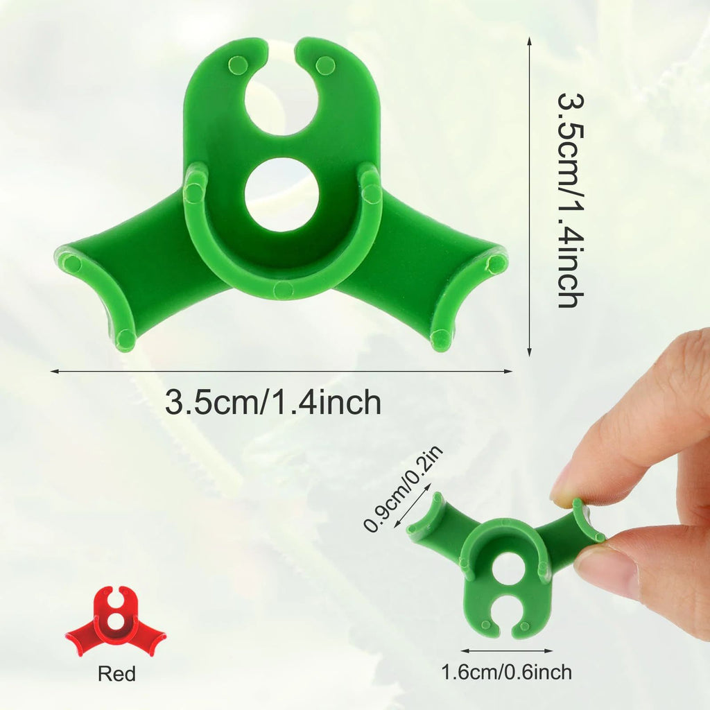 120 Pack Plant Training Clips, 90 Degrees Plant Stem Bender, Low Stress Plant Branch Trainer Clips for Flowers, Vegetables (Circle Style,Red)