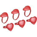 8 pack Valentine's Wedding Napkin Rings - Red Heart Set of 8, Dining Table Decoration, for Wedding Valentine's Day Birthday Party Table Decor Rings