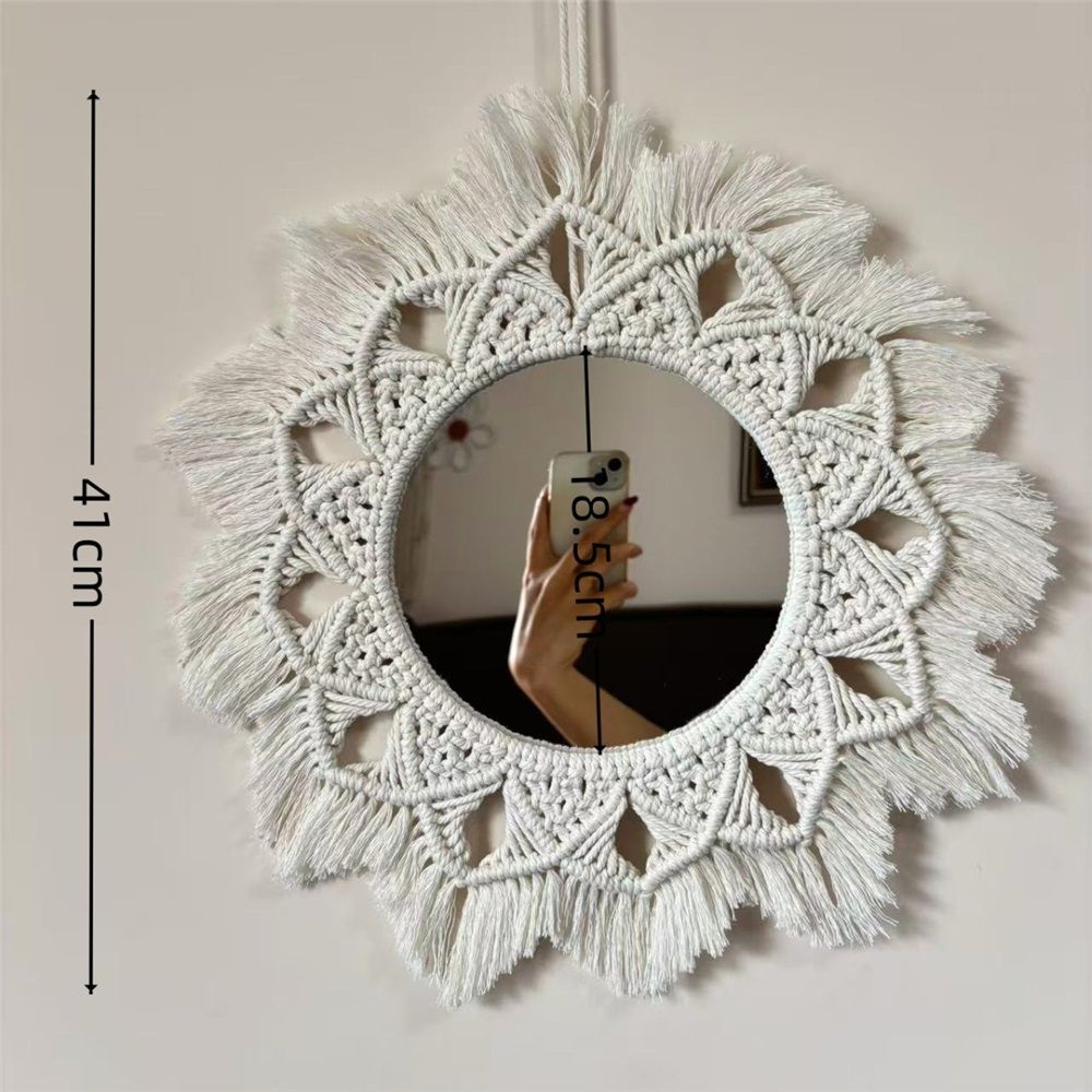 Wall Decor Mirror Circle Hanging Mirror for Bedroom Living Room Apartment Entryway Home Decor for Apartment Living Room Bedroom Baby Nursery Home Decor (Round)