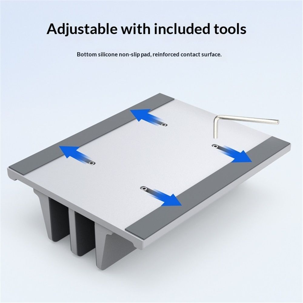 New Vertical aluminum alloy Laptop Stand, Adjustable 2 Slot Aluminum Desktop Holde, Fits Gaming Laptops (Silver)