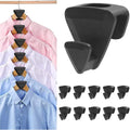 18 Pack, Ultra- Premium Hanger Hooks Closet Space Value Pack,Hook Connection Hook Space Saving Connectors Black