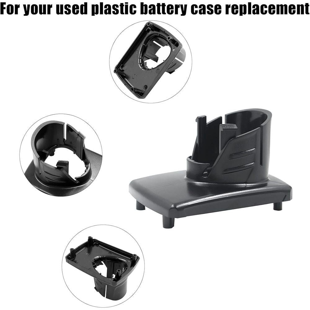 4Pack Plastic Battery Middle Case, Broken Case Shell Replacement Repair Kit Part for Lithium-ion Battery