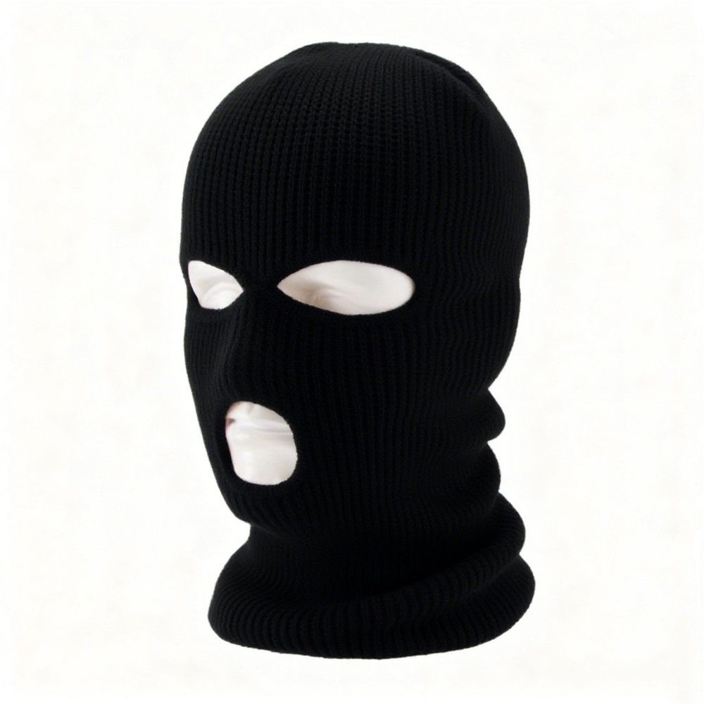 2pcs 3 Hole Winter Knitted Mask, Full Face Cover Ski Scarf Mask Warm for Adult Skiing, Motorcycle,Wind Protection