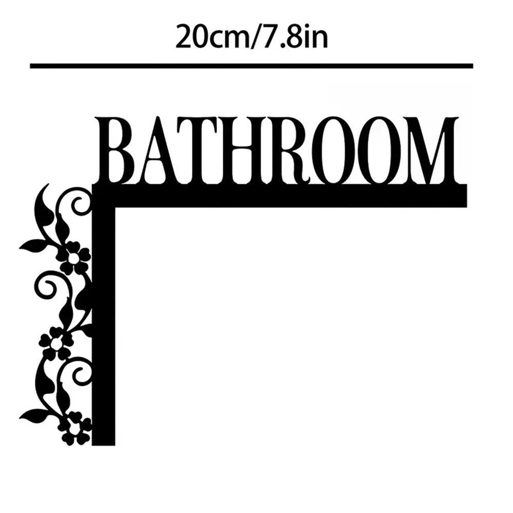 2 pack CUTHOLLOW Floral Lace Bathroom Door Topper Sign Wall Art Decor, 7.8" Unique Vintage Hanging Above Door Frame Corner Accent for Modern Home Rest Room Toilet, Best Gift for Housewarming