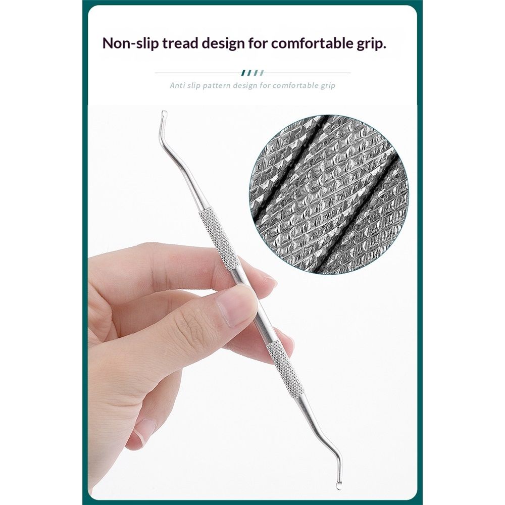 2 set Toenail Pedicure Tool Kit 7pcs Nail Manicure Kit Stainless Steel Nail Care Treatment for Nail Correction Polish Pain Relief true color 7 Piece Set